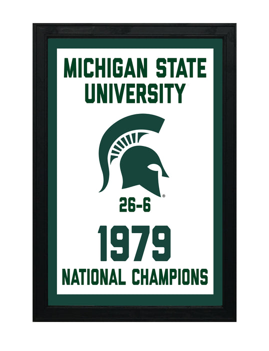 Limited Edition Michigan State 1979 National Championship Basketball Banner Poster - Gifts for Mich State Spartans Fans - Poster Art Print 13x19"