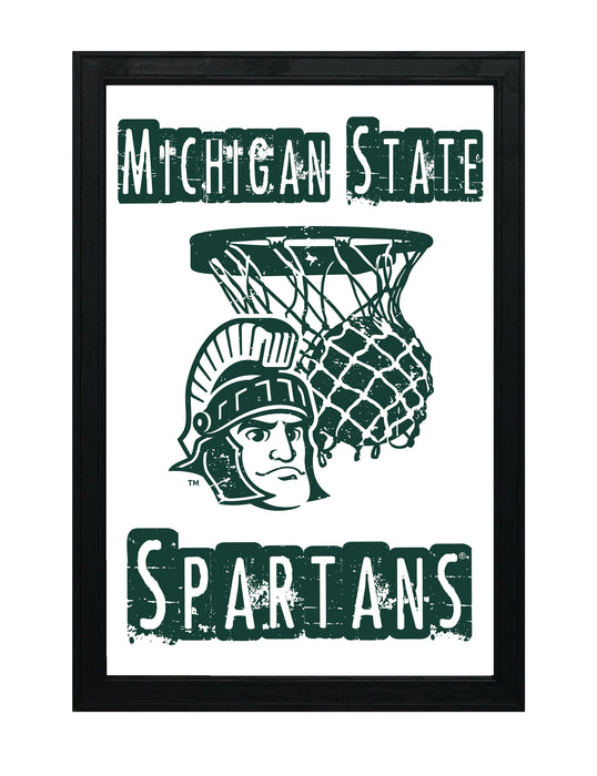 Limited Edition Michigan State Spartans Basketball Poster - Gifts for Mich State Spartans Fans - Poster Art Print 13x19"