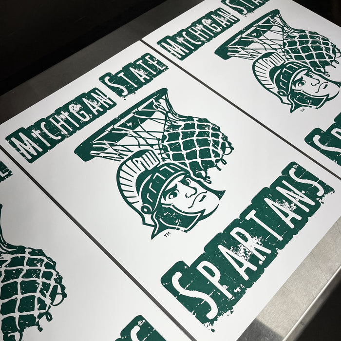 Limited Edition Michigan State Spartans Basketball Poster - Gifts for Mich State Spartans Fans - Poster Art Print 13x19"