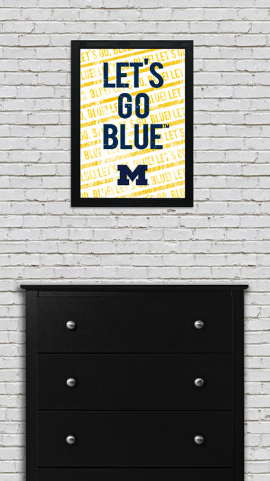 Limited Edition Let's Go Blue Michigan Poster Art Print - 13x19"