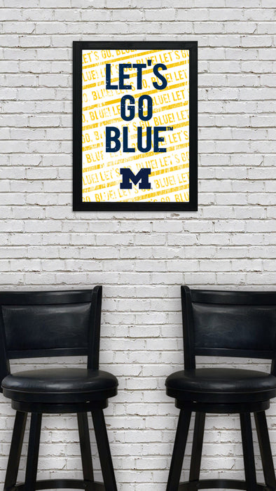 Limited Edition Let's Go Blue Michigan Poster Art Print - 13x19"