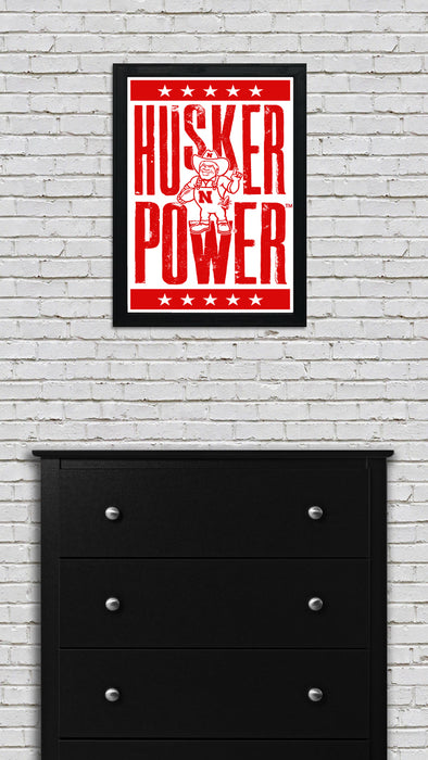 Limited Edition Husker Power Letterpress Nebraska Cornhuskers Poster Art - 13x19"