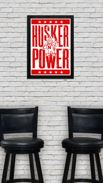 Limited Edition Husker Power Letterpress Nebraska Cornhuskers Poster Art - 13x19"