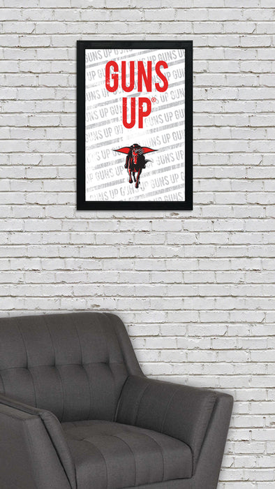 Limited Edition Texas Tech Red Raiders Guns Up Poster Print Art - 13x19"