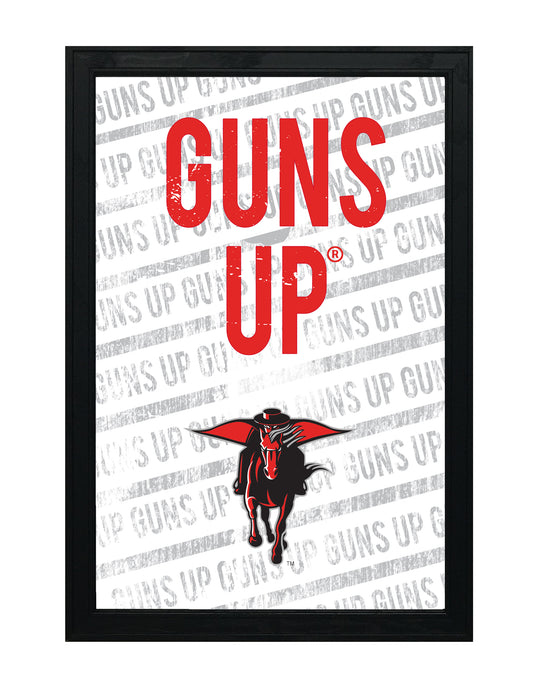 Limited Edition Texas Tech Red Raiders Guns Up Poster Print Art - 13x19"