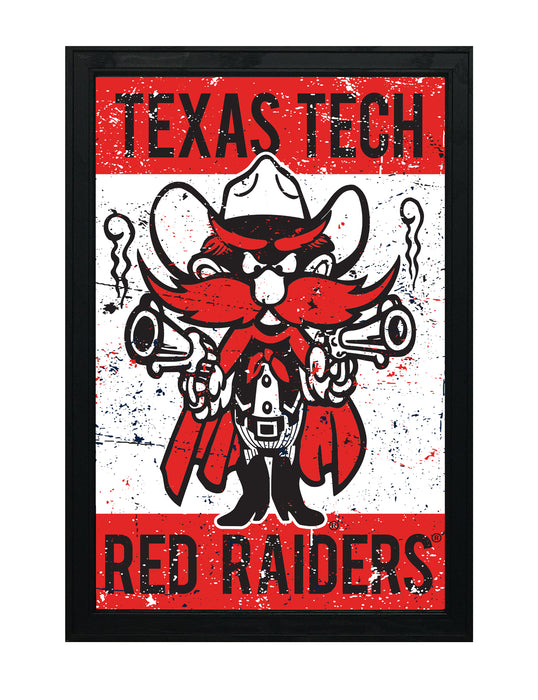 Limited Edition Texas Tech Raider Red Mascot Poster Print Art - 13x19"