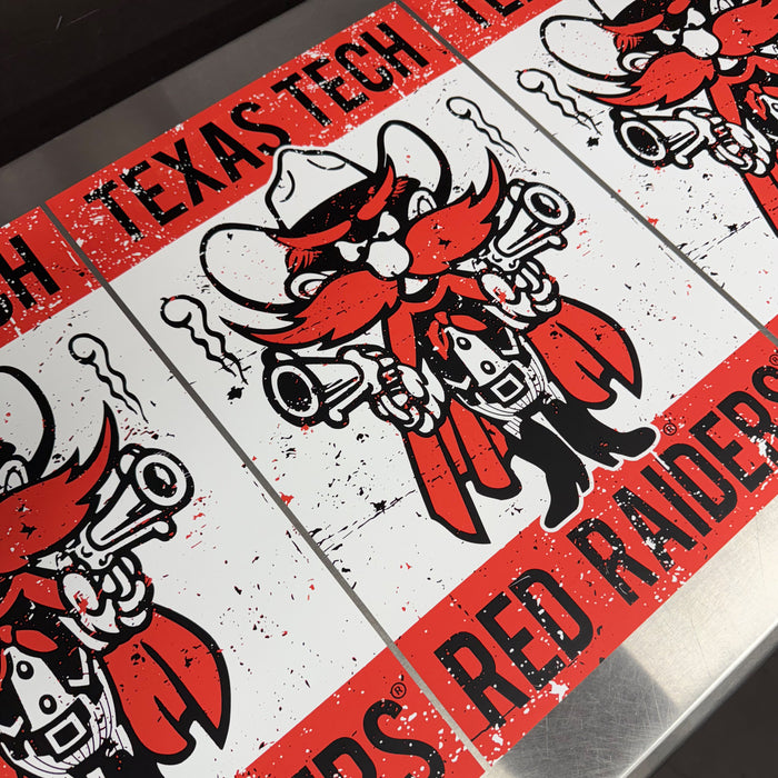 Limited Edition Texas Tech Raider Red Mascot Poster Print Art - 13x19"