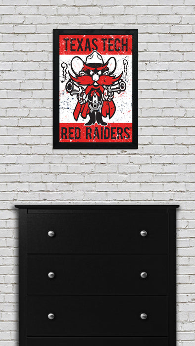 Limited Edition Texas Tech Raider Red Mascot Poster Print Art - 13x19"