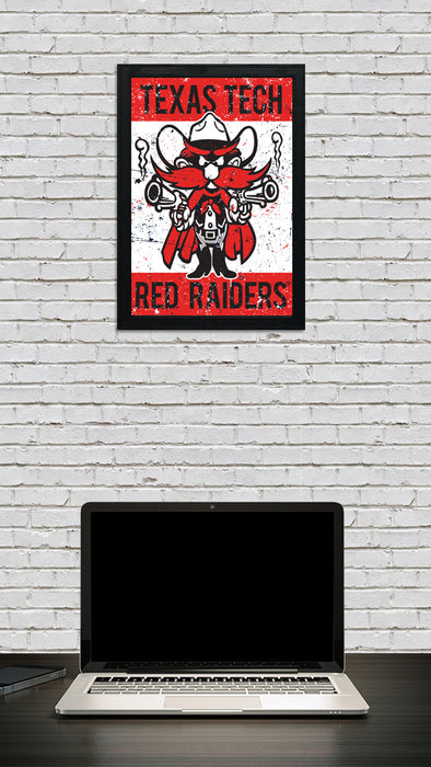 Limited Edition Texas Tech Raider Red Mascot Poster Print Art - 13x19"