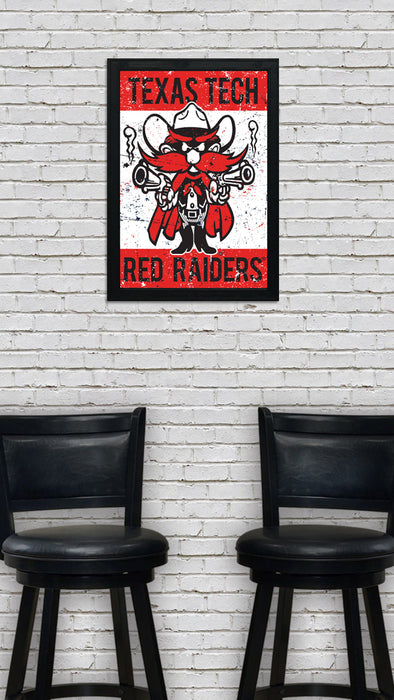 Limited Edition Texas Tech Raider Red Mascot Poster Print Art - 13x19"
