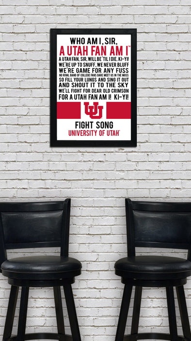 Limited Edition Utah Utes Fight Song Poster Print Art - 13x19"