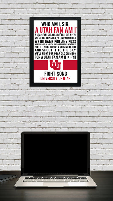 Limited Edition Utah Utes Fight Song Poster Print Art - 13x19"