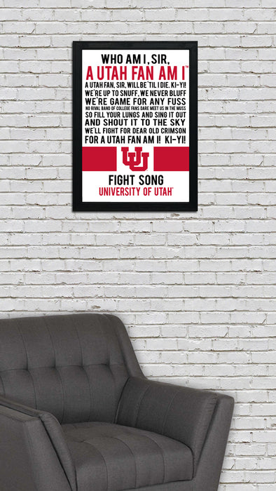 Limited Edition Utah Utes Fight Song Poster Print Art - 13x19"