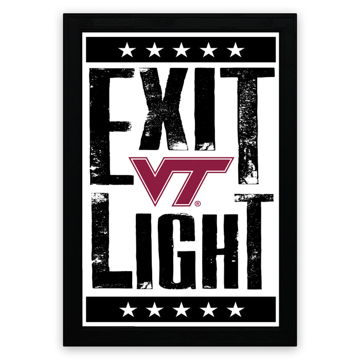 Limited Edition Virginia Tech Exit Light Letterpress Poster Art Print