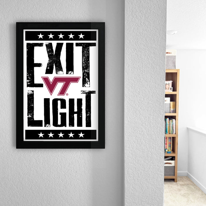 Limited Edition Virginia Tech Exit Light Letterpress Poster Art Print
