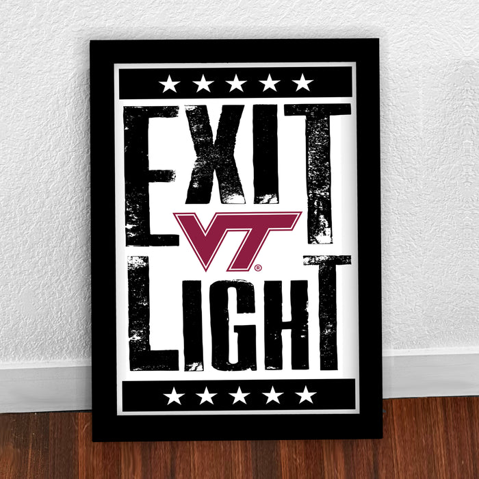 Limited Edition Virginia Tech Exit Light Letterpress Poster Art Print