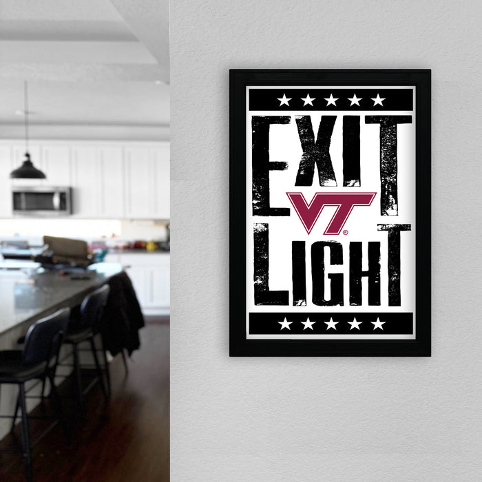 Limited Edition Virginia Tech Exit Light Letterpress Poster Art Print