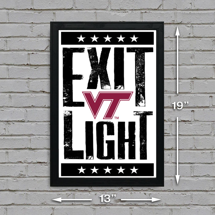 Limited Edition Virginia Tech Exit Light Letterpress Poster Art Print