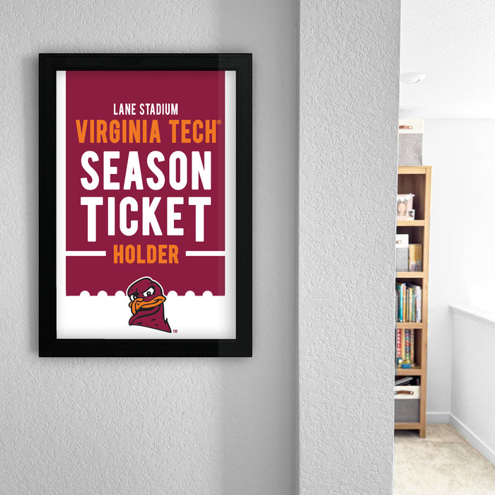 Limited Edition Virginia Tech Poster - Season Ticket Holder Art Print - 13x19"