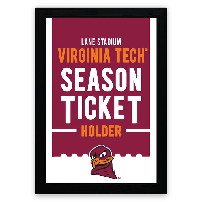 Limited Edition Virginia Tech Poster - Season Ticket Holder Art Print - 13x19"