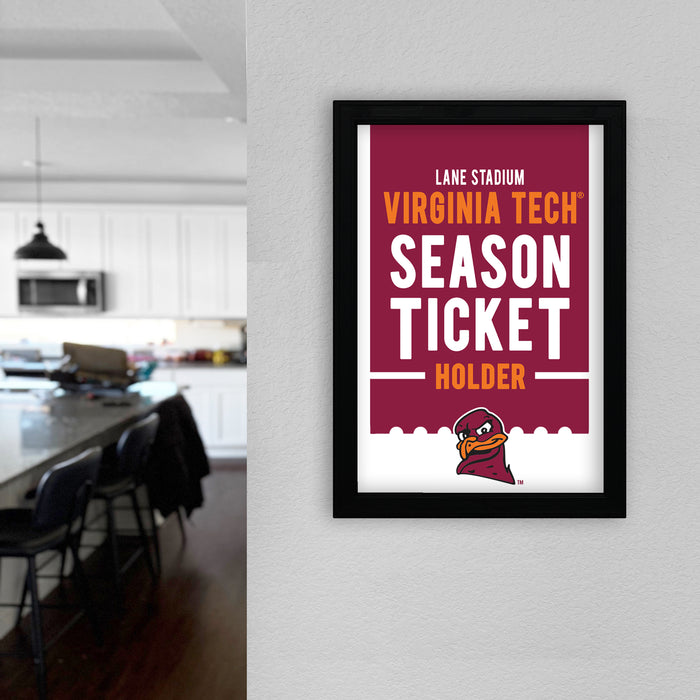 Limited Edition Virginia Tech Poster - Season Ticket Holder Art Print - 13x19"