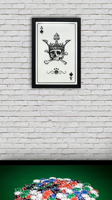 poker room wall art ace of spades