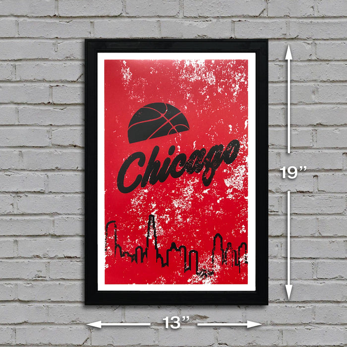 Limited Edition Vintage Chicago Bulls Poster Art Print - 13x19"