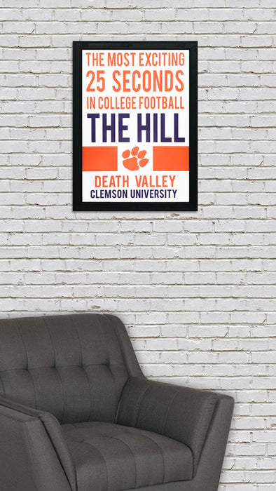 Limited Edition The Hill Clemson Tigers Poster Art - 13x19"