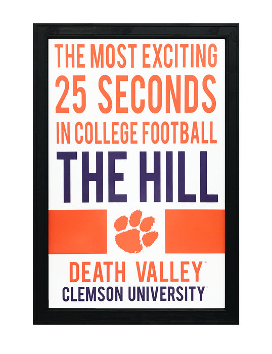 Limited Edition The Hill Clemson Tigers Poster Art - 13x19"