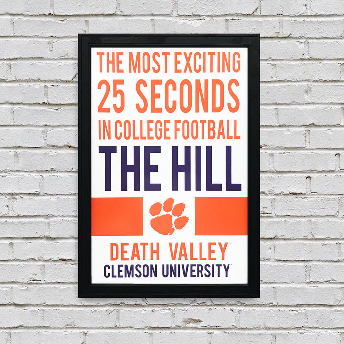 Limited Edition The Hill Clemson Tigers Poster Art - 13x19"