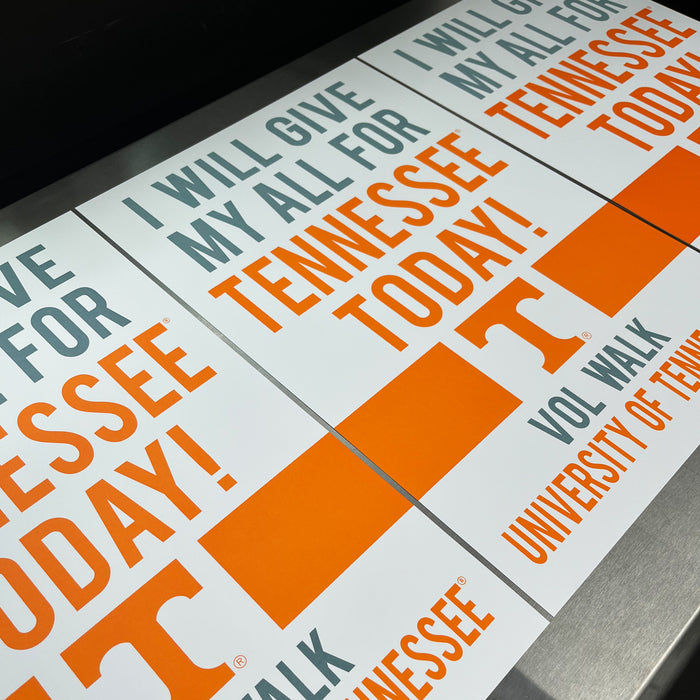 Limited Edition Tennessee Volunteers I Will Give My All For Tennessee Poster Art - 13x19"