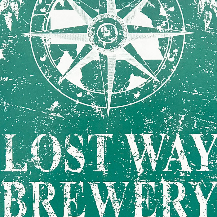 Limited Edition Lost Way Brewery - Craft Beer Poster - Emerald Green - 13x19"