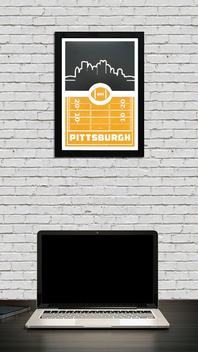 Limited Edition Pittsburgh Steelers Poster Art - Retro Video Game Style - 13x19"