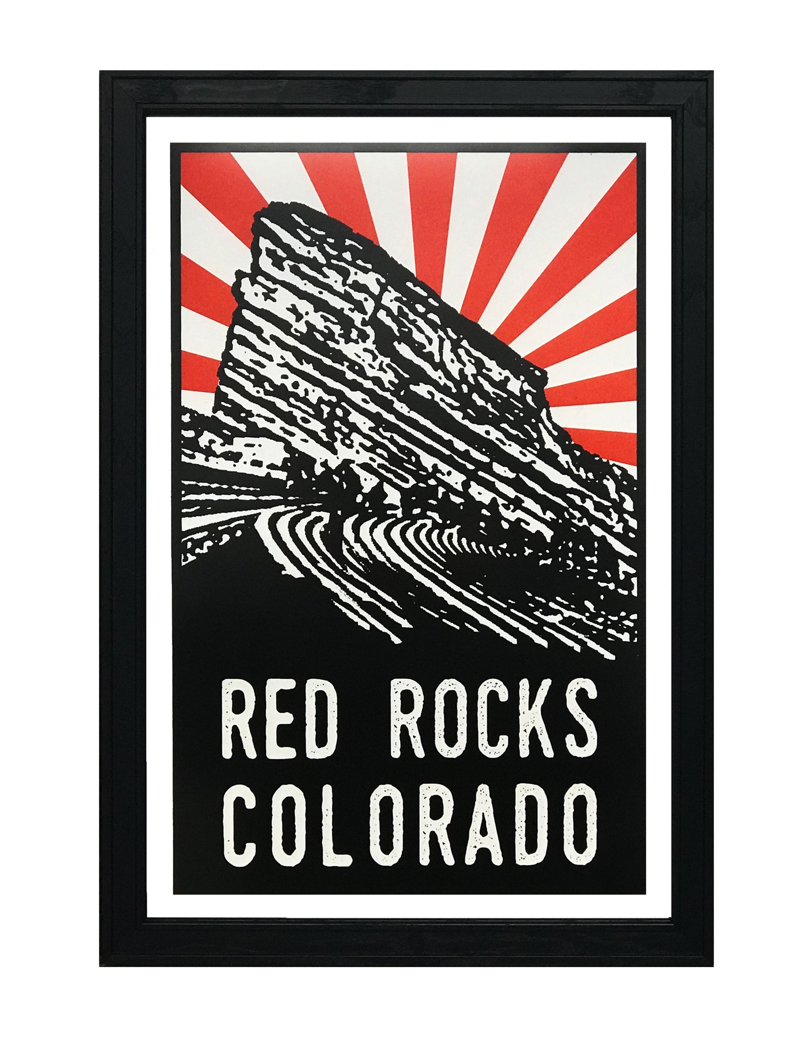 Limited Edition Limited Edition Red Rocks Poster Art - Orange Starburs ...
