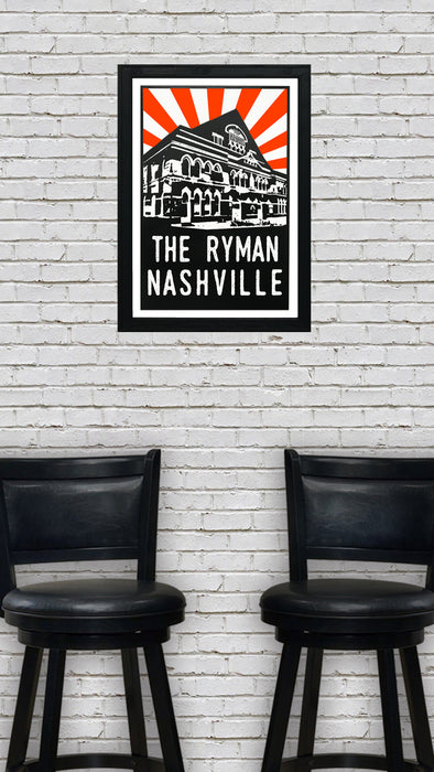 Limited Edition Limited Edition The Ryman Auditorium Poster - Orange Starburst - 13x19"