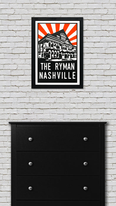 Limited Edition Limited Edition The Ryman Auditorium Poster - Orange Starburst - 13x19"