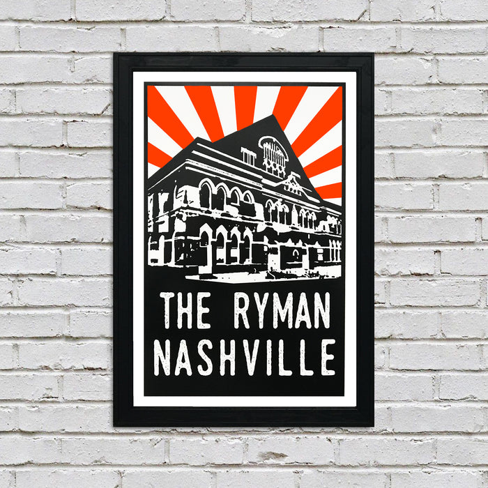 Limited Edition Limited Edition The Ryman Auditorium Poster - Orange Starburst - 13x19"