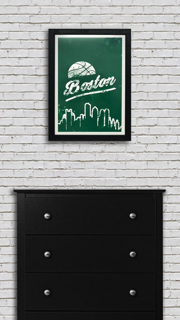Boston Celtics Vintage Arch Shatter Muscle Tank - Faded Black - Moon Best  Print