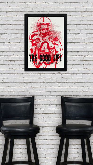 Limited Edition The Good Life Nebraska Cornhuskers Lavonte David Modern Era Poster Art - 13x19"