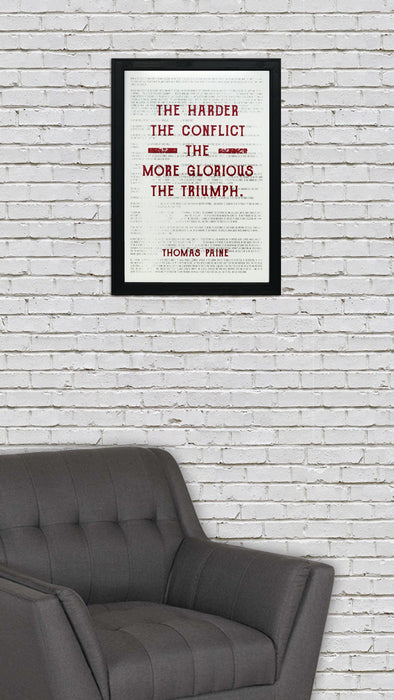 Limited Edition Thomas Jefferson Poster Art - Honesty First Chapter in Wisdom Quote Red - 13x19"