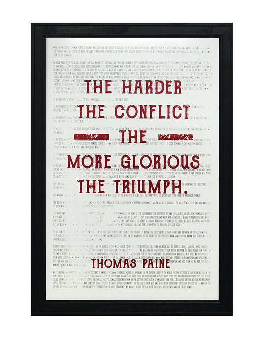 Limited Edition Thomas Jefferson Poster Art - Honesty First Chapter in Wisdom Quote Red - 13x19"