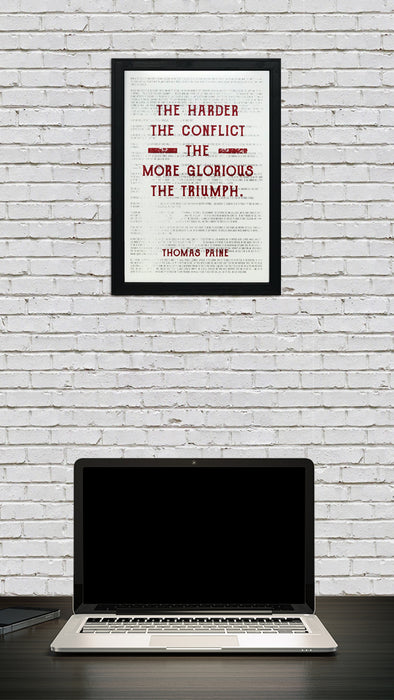 Limited Edition Thomas Jefferson Poster Art - Honesty First Chapter in Wisdom Quote Red - 13x19"