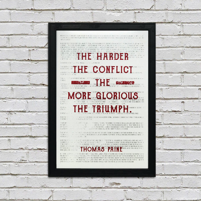 Limited Edition Thomas Jefferson Poster Art - Honesty First Chapter in Wisdom Quote Red - 13x19"